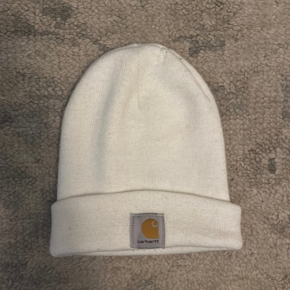 Carhartt beanie cream white